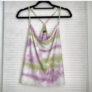BOOHOO knit tie dye cowl neck tank